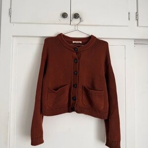 Sezane Titouan Cardigan - Chocolate